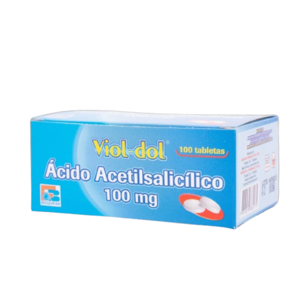 Imagen de VIOL-DOL (Acido Acetilsalicilico 100mg)*100TAB