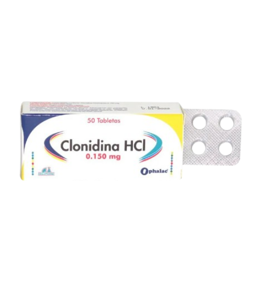 Imagen de CLONIDINA HCL 0.150MG*50TAB