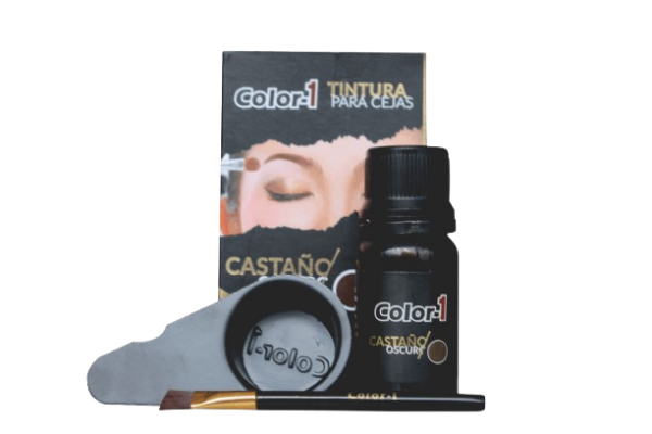 Imagen de KIT TINTE DE CEJAS CASTAÑO OSCURO*3GR