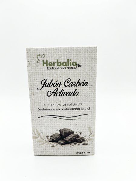 Imagen de JABON VEGETAL HERBALIA CARBON ACTIVADO*80GR