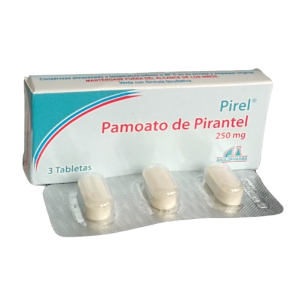 Imagen de PIREL (Pamoato De Pirantel)250MG*3TAB