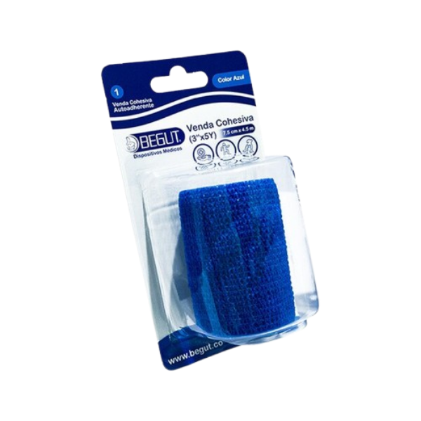 Imagen de VENDA COHESIVA 3X5 Y COLOR AZUL