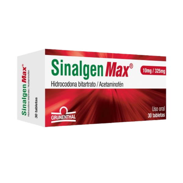 Imagen de SINALGEN MAX 10MG/325MG*30TAB