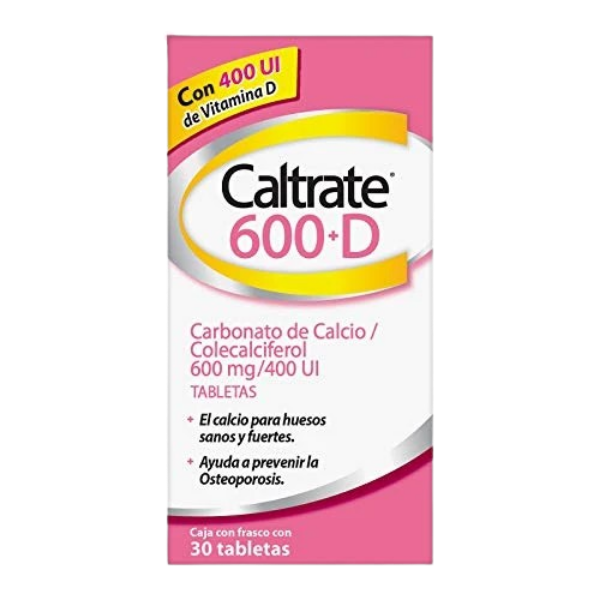Imagen de CALTRATE 600+VITAMINA D 400UI*30TAB