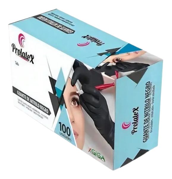 Imagen de GUANTE DE NITRILO NEGRO L PROLATEX*100 UNIDADES